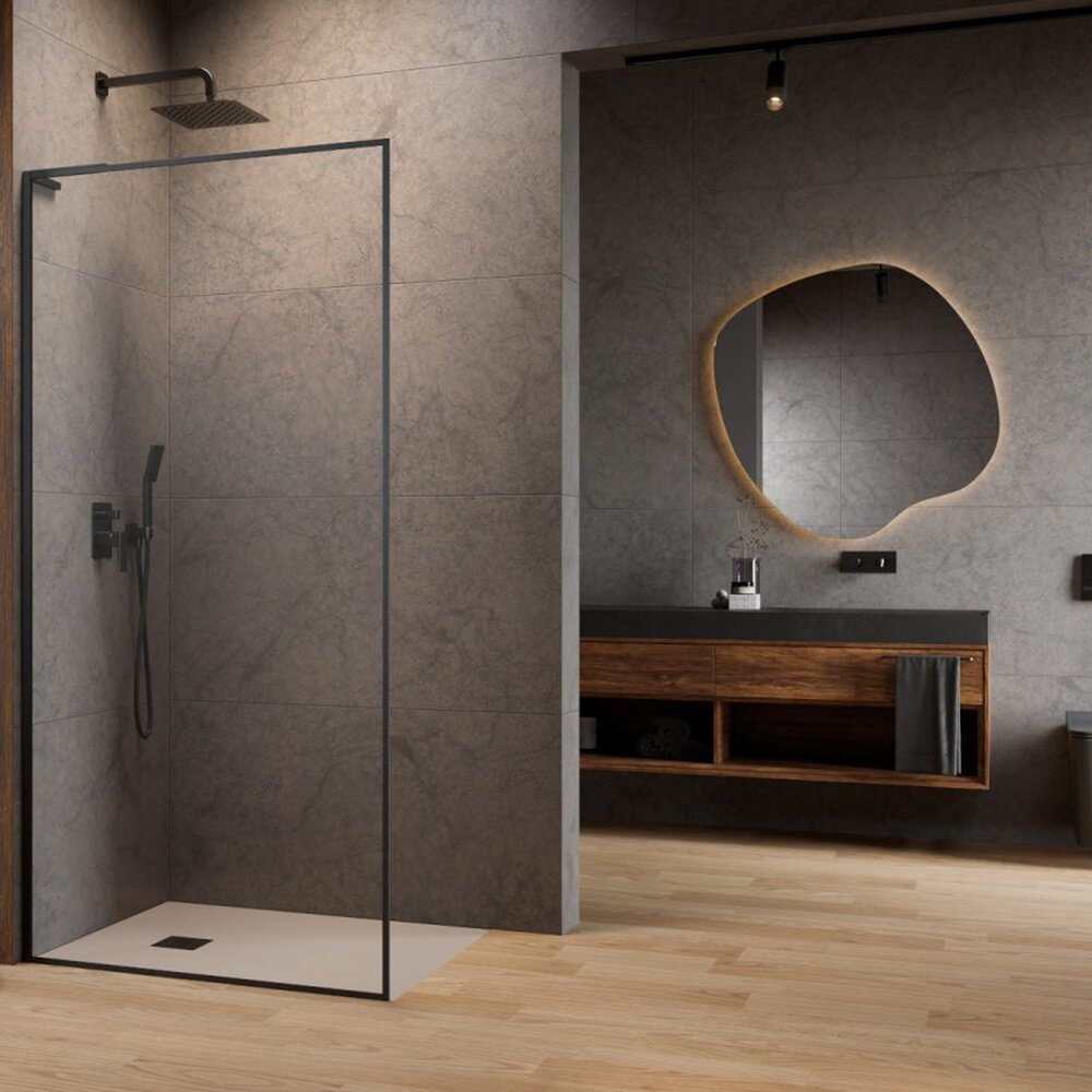 Параван за душ тип Walk-in Radaway Modo F SL II GunMetal перлит-прозрачен 75 cm стъкло закалено 8 mm ляво