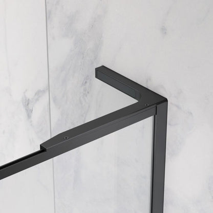 Душ параван тип Walk-in Radaway Modo F SL II черен мат-прозрачен 120 cm закалено стъкло 8 mm дясно