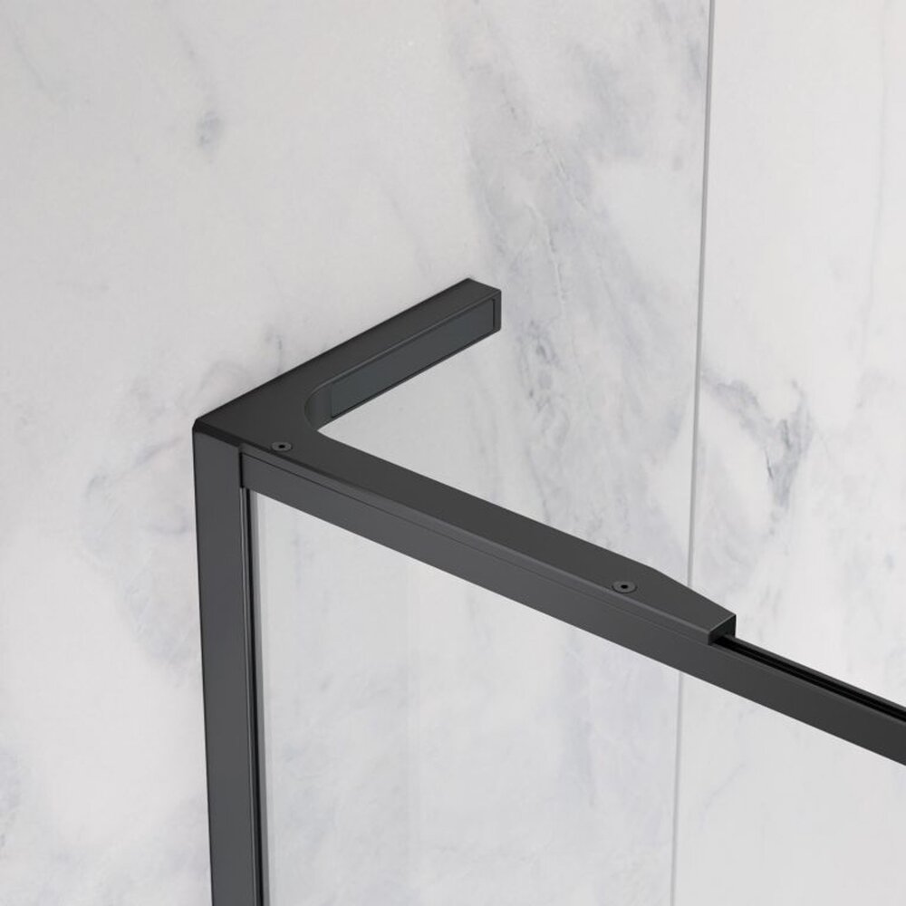 Душ параван тип Walk-in Radaway Modo F SL II черен мат-прозрачен 120 cm закалено стъкло 8 mm ляво
