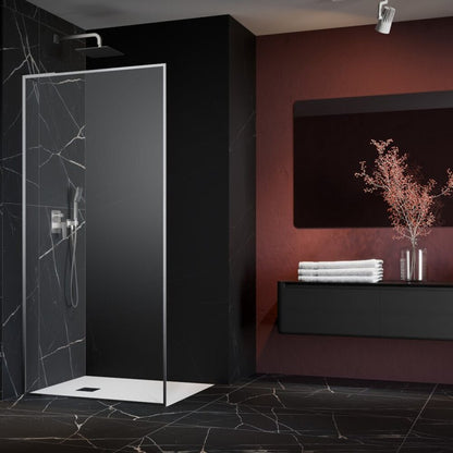 Душ параван тип Walk-in Radaway Modo F SL II brushed nickel-прозрачен 50 cm стъкло закалено 8 mm ляво