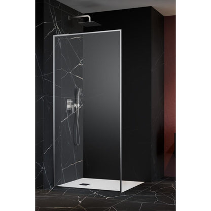 Душ параван тип Walk-in Radaway Modo F SL II brushed nickel-прозрачен 85 cm закалено стъкло 8 mm ляво