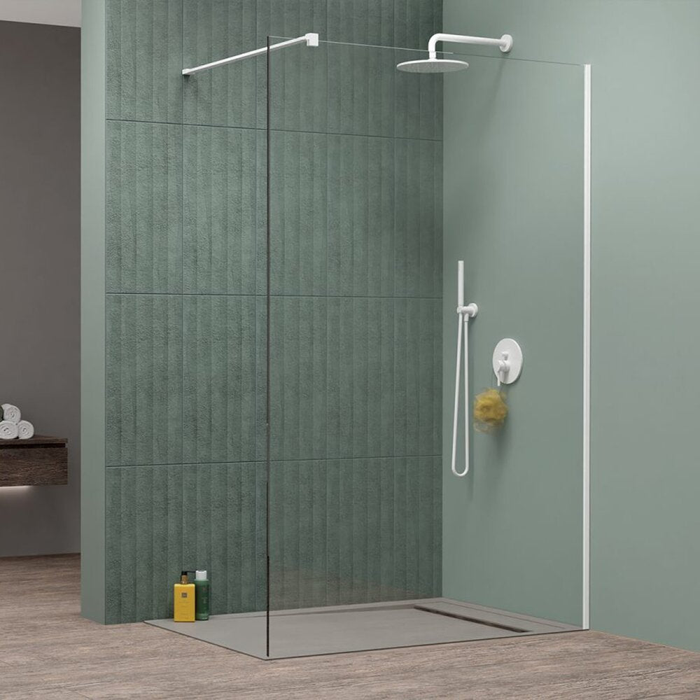 Душ параван тип Walk-in Radaway Modo New II бял мат-прозрачен 75 cm стъкло закалено 8 mm
