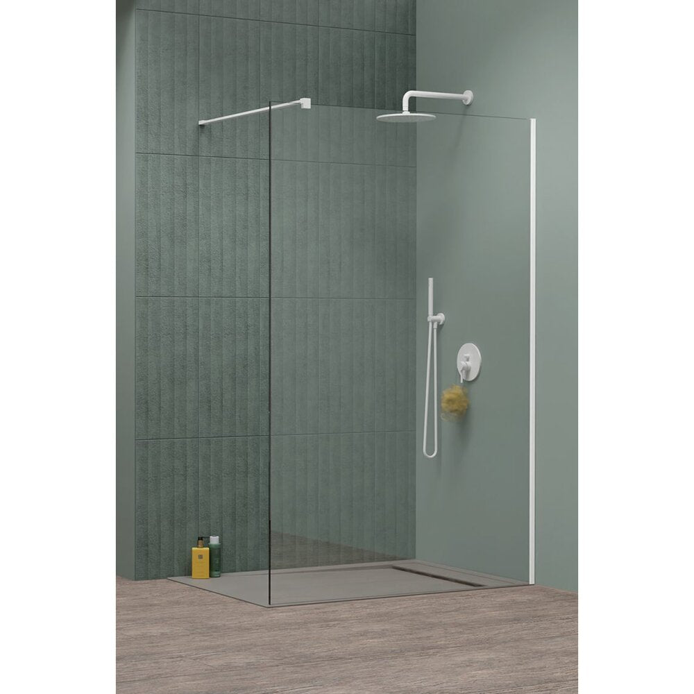 Душ параван тип Walk-in Radaway Modo New II бял мат-прозрачен 75 cm стъкло закалено 8 mm