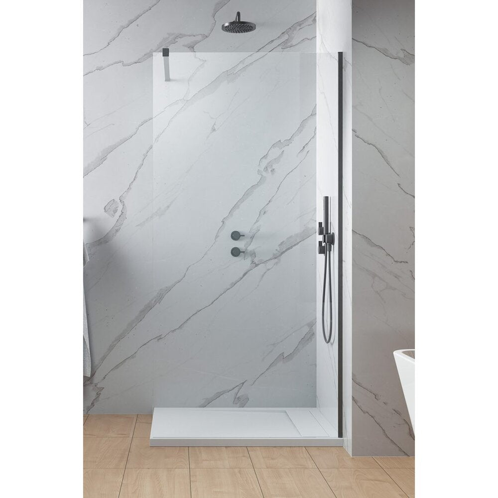 Душ параван тип Walk-in Radaway Modo New II GunMetal матово-прозрачен 90 cm стъкло закалено 8 mm