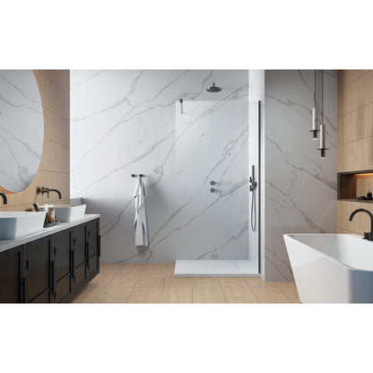 Душ параван тип Walk-in Radaway Modo New II GunMetal матово-прозрачен 90 cm стъкло закалено 8 mm