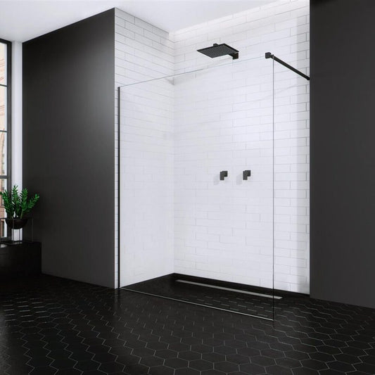 Душ параван тип Walk-in Radaway Modo New II черно-прозрачен 135 cm закалено стъкло 8 mm