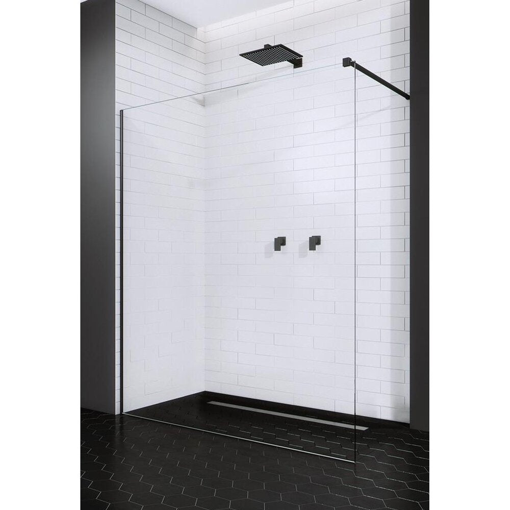 Душ параван тип Walk-in Radaway Modo New II черно-прозрачен 90 cm закалено стъкло 8 mm