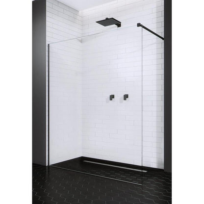 Душ параван тип Walk-in Radaway Modo New II черно-прозрачен 90 cm закалено стъкло 8 mm