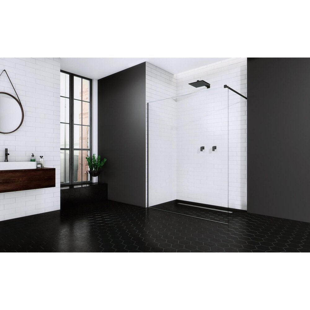 Душ параван тип Walk-in Radaway Modo New II черно-прозрачен 90 cm закалено стъкло 8 mm