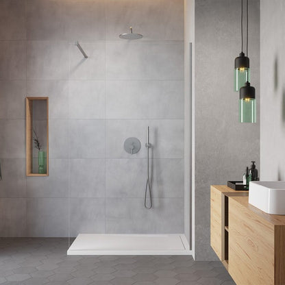 Душ параван тип Walk-in Radaway Modo New II brushed nickel-прозрачен 115 cm закалено стъкло 8 mm