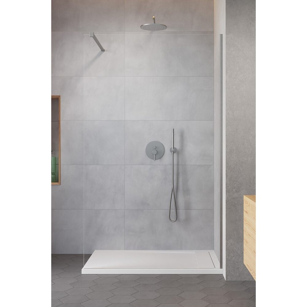 Душ параван тип Walk-in Radaway Modo New II brushed nickel-прозрачен 115 cm закалено стъкло 8 mm