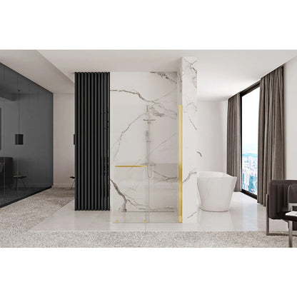 Парван за душ тип Walk-in Rea Cortis с подвижна част 120x200 см златен профил