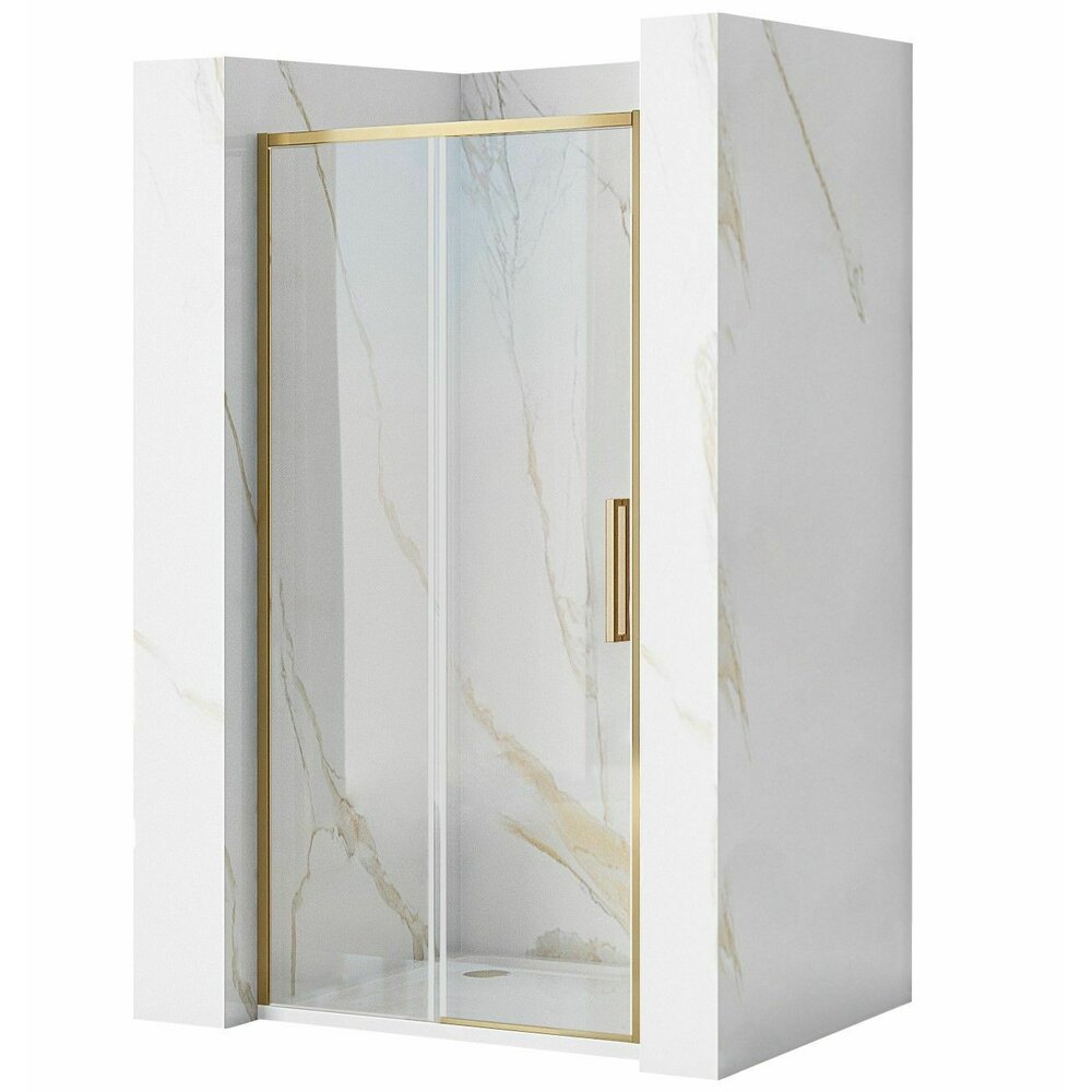 Парван за душ тип Walk-in Rea Rapid Slide 100x195 см профил аурио периян