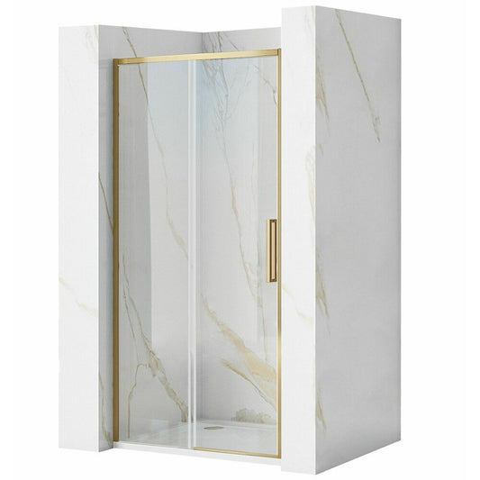 Rea Rapid Slide Walk-in Shower Screen 100x195 cm brushed gold profile