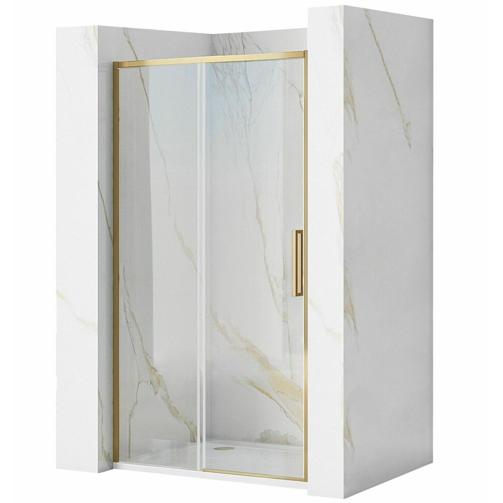 Walk-in душ параван Rea Rapid Slide 110x195 см, профил златист мат