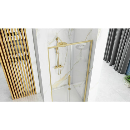 Walk-in душ параван Rea Rapid Slide 110x195 см, профил златист мат
