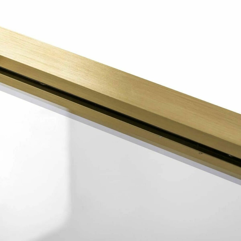 Rea Rapid Slide Shower Door 120x195 cm Brushed Gold Profile