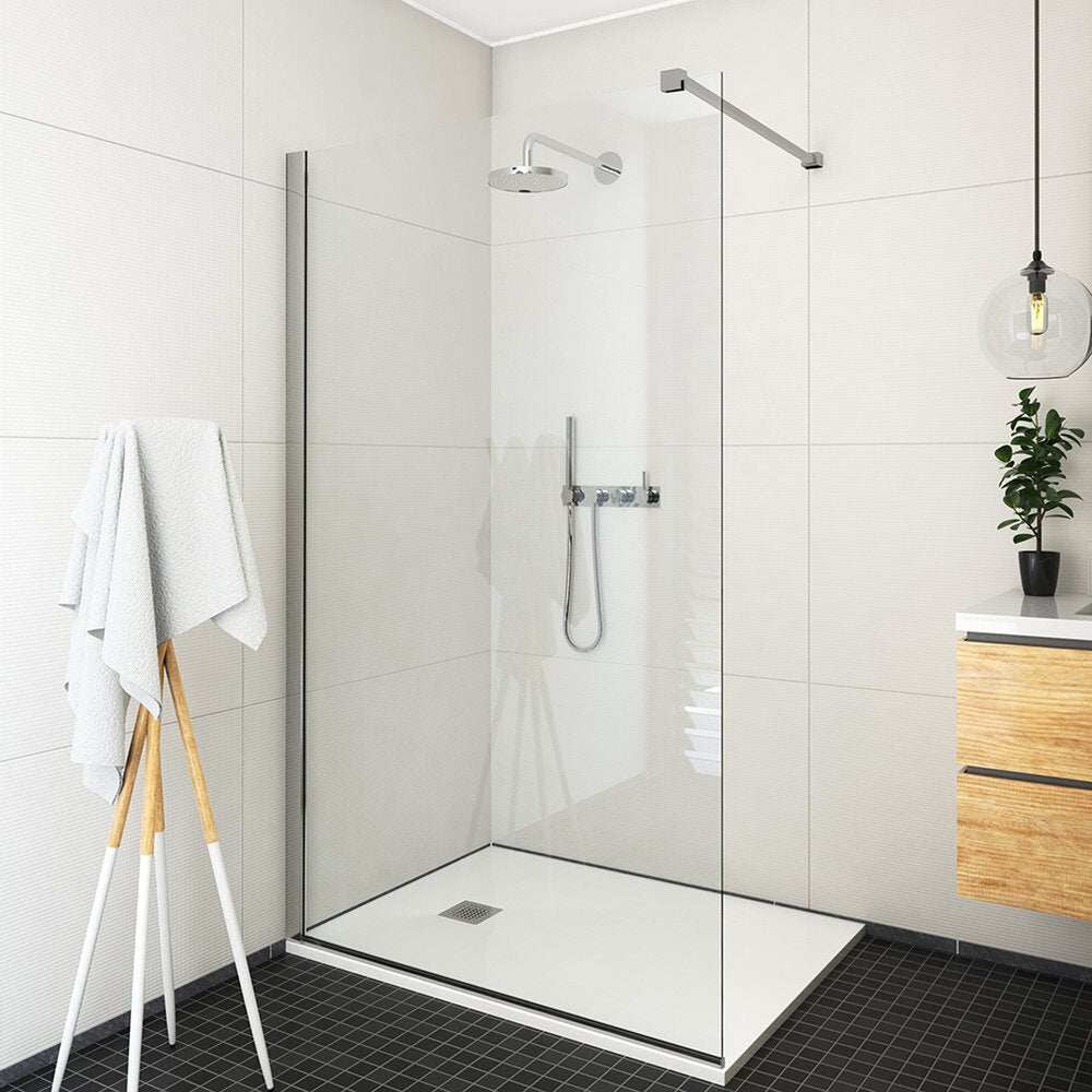Душ параван тип Walk-in Roth Ecwalk 100x207.5 cm хром профил