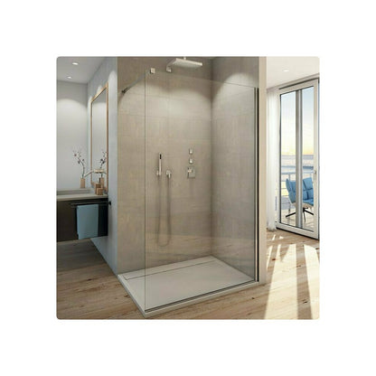 SanSwiss Easy STR4P 130 cm Walk-in Shower Screen 8mm Safety Glass Anti-Scale