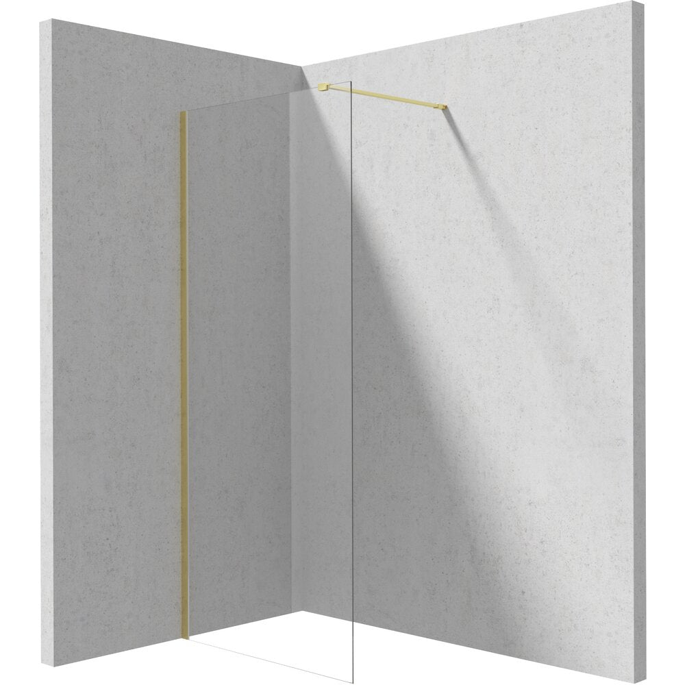 Walk-in Shower Screen Deante Prizma Gold 80x195 cm