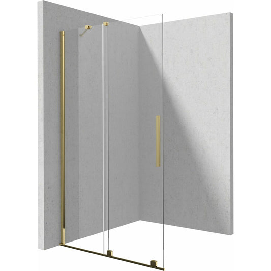 Deante Prizma Walk-in Shower Screen Brushed Gold 100x195 cm