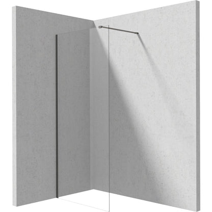 Walk-in Shower Screen Deante Prizma Titanium 90x195 cm