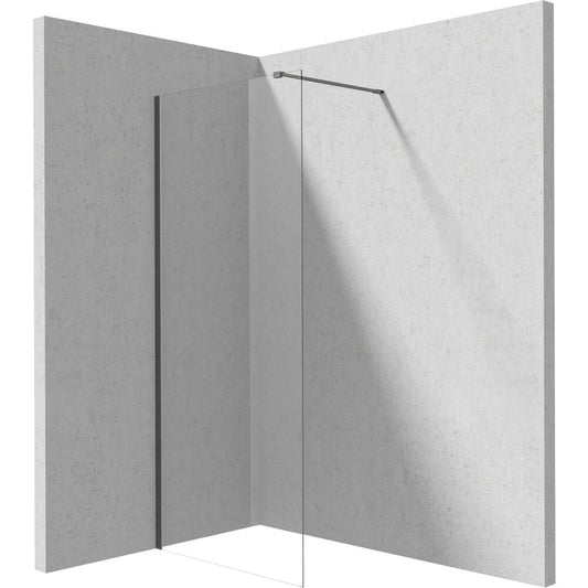 Walk-in Shower Screen Deante Prizma Titanium 90x195 cm