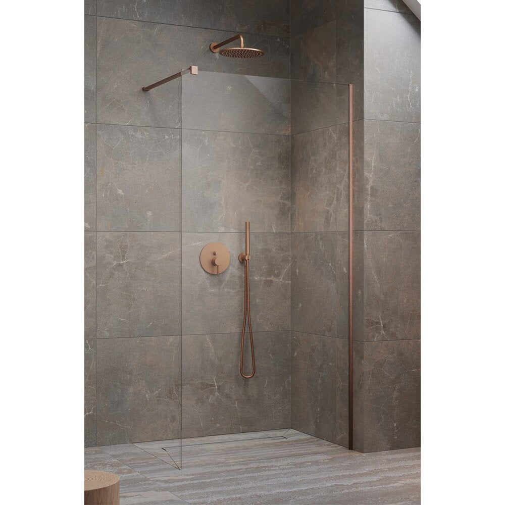 Душ параван тип Walk-in Radaway Modo New II с brushed copper-прозрачно 70 cm закалено стъкло 8 mm