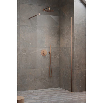 Душ параван тип Walk-in Radaway Modo New II с brushed copper-прозрачно 70 cm закалено стъкло 8 mm
