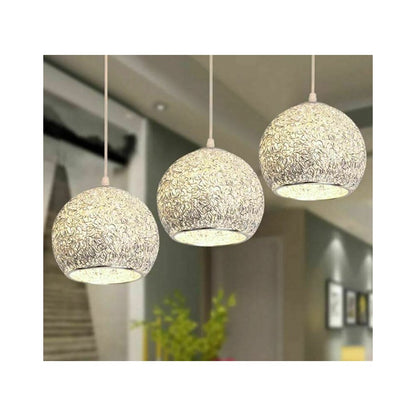 3-Arm Pendant Light with Spherical Shade in Chrome Rea APP633-3CP