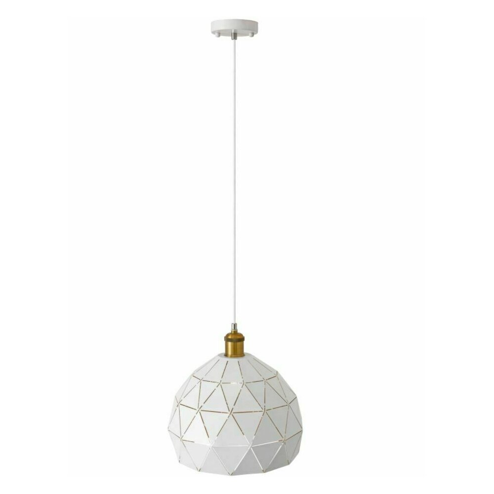 White Geometric Pendant Rea Loft APP249-1CP