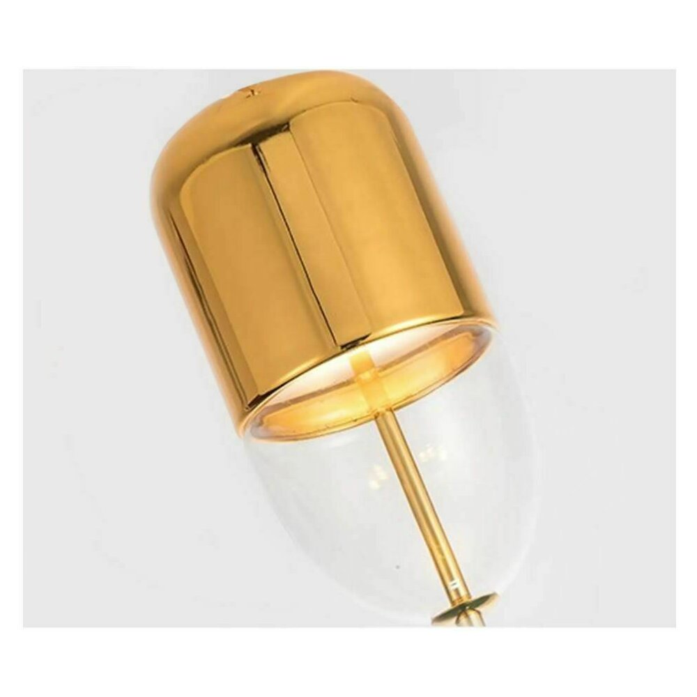 Златен овален абажур от стъкло LED Rea APP550-1CP