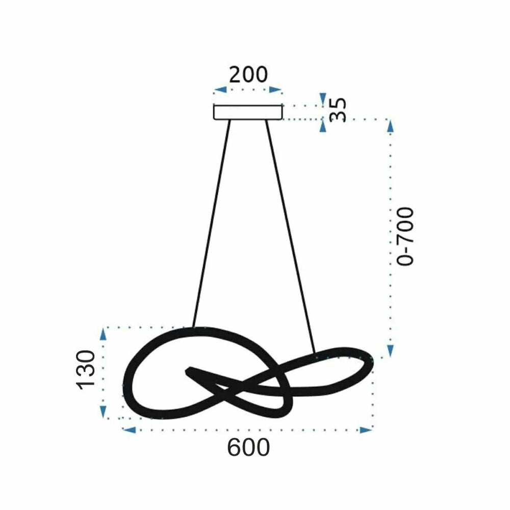 Модерен хромиран LED полилей с дистанционно управление Rea Node APP816-C