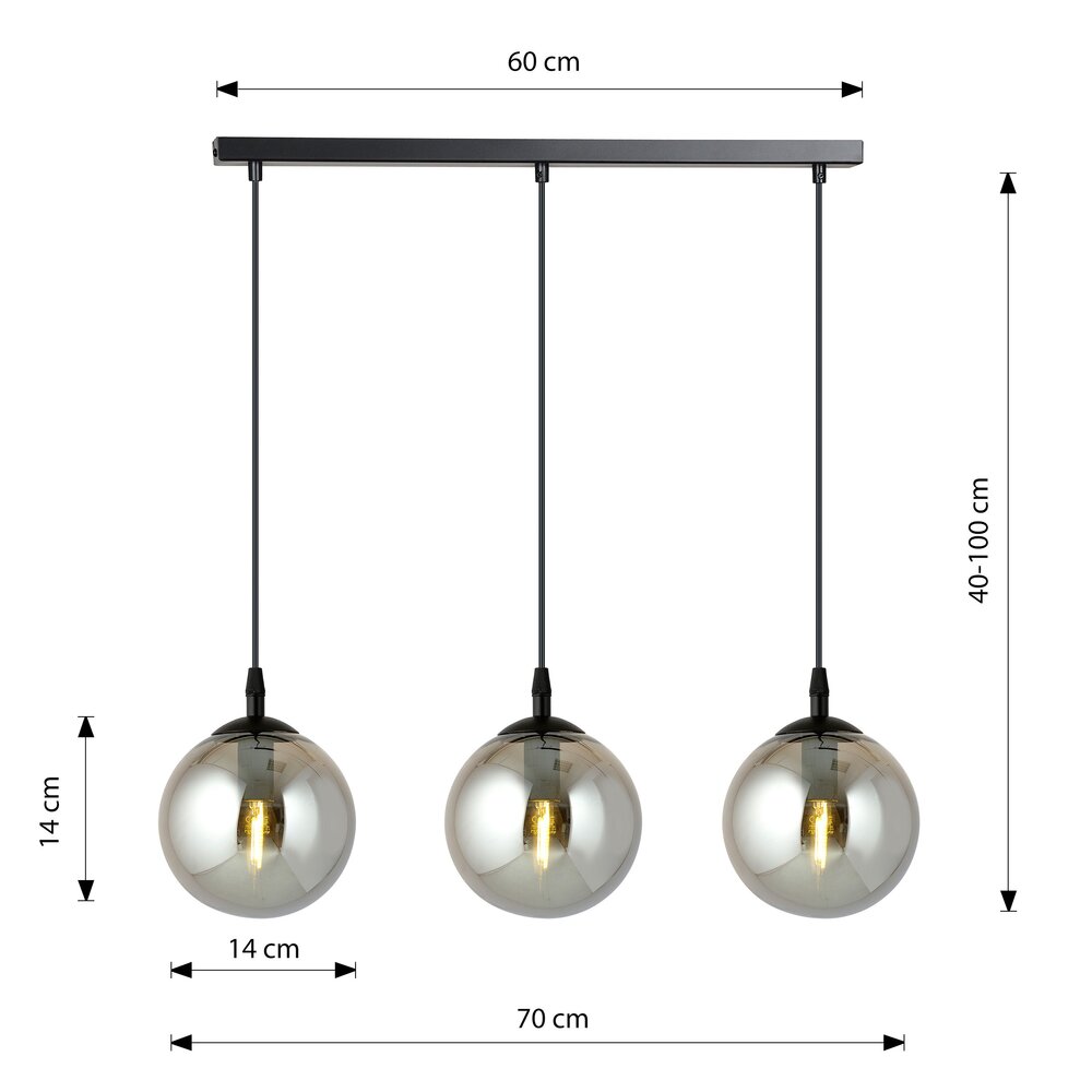 Emibig Cosmo 3 Black/Graphite Pendant