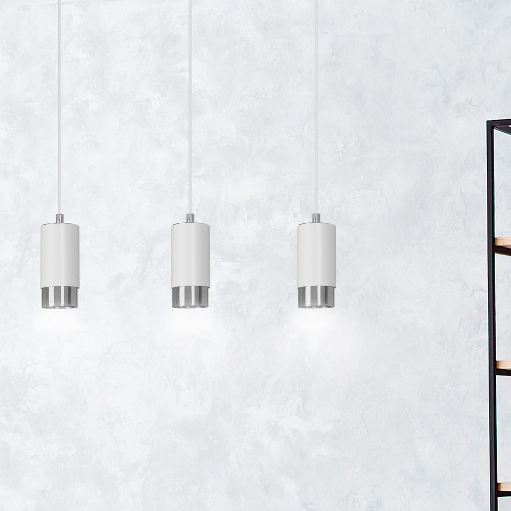 Emibig Fumiko 3 White/Chrome Pendant