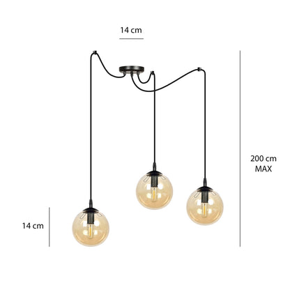 Emibig Gigi 3 Pendant Black/Brown