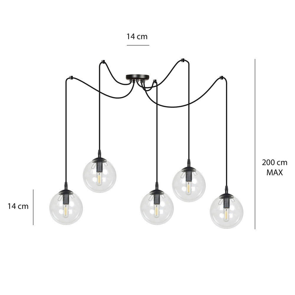 Emibig Gigi 5 Pendant Black/Transparent