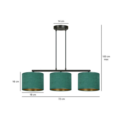 Emibig Hilde 3 Black/Green Pendant
