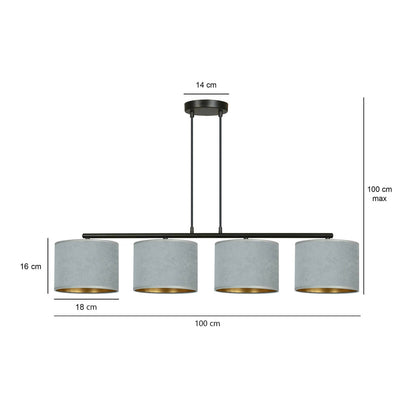 Emibig Hilde 4 Black/Grey Pendant