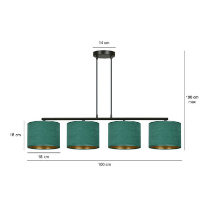 Emibig Hilde 4 Black/Green Pendant