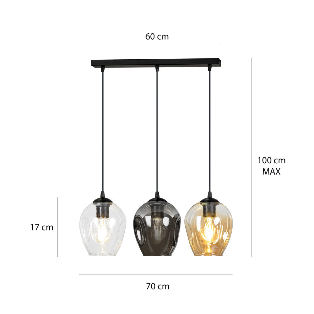 Emibig Istar 3 Black/Transparent/Graphite Pendant