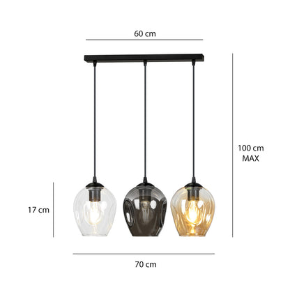 Emibig Istar 3 Black/Transparent/Graphite Pendant