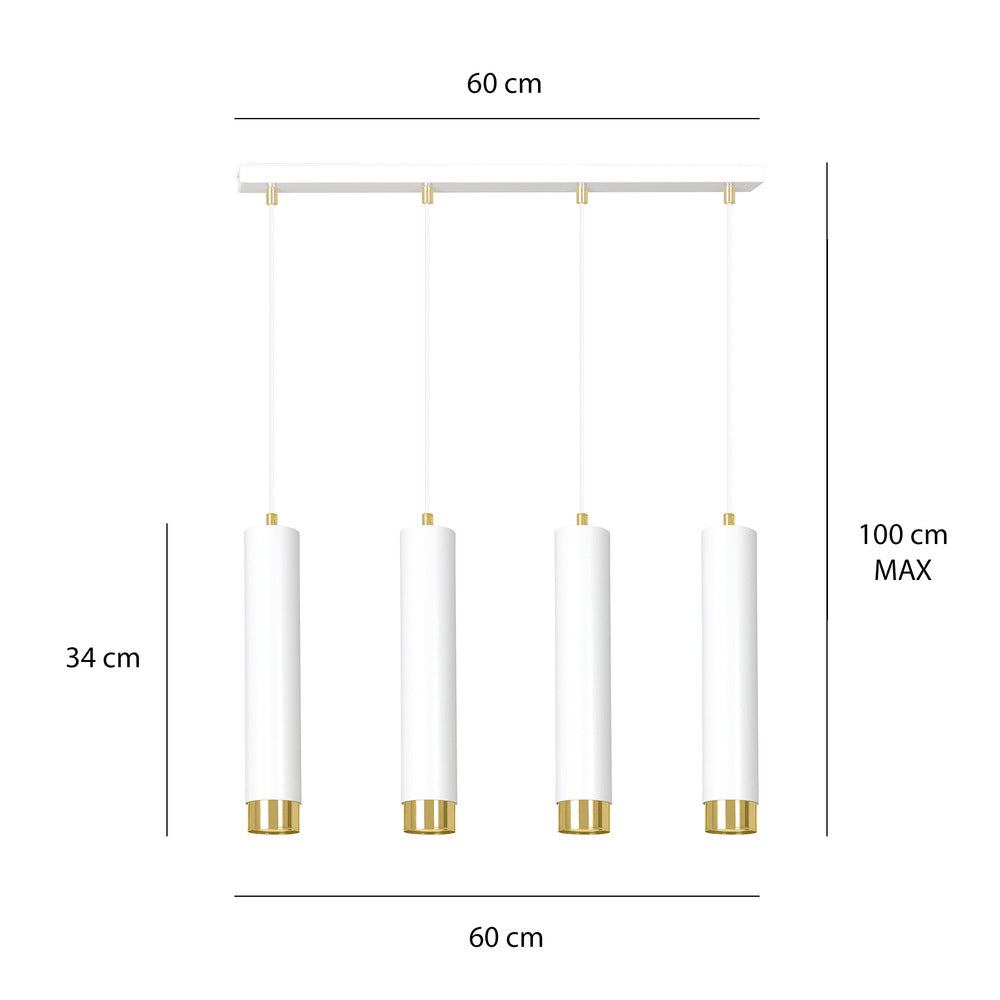 Emibig Kibo 4 Pendant White/Gold