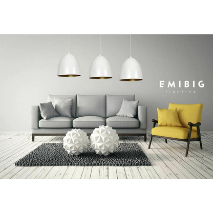 Emibig Lenox 3 White/Gold Pendant