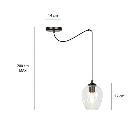 Emibig Level 1 Black/Transparent Pendant