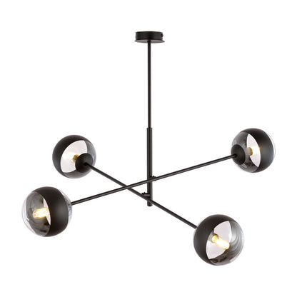 Emibig Linear 4 Black/Transparent Pendant