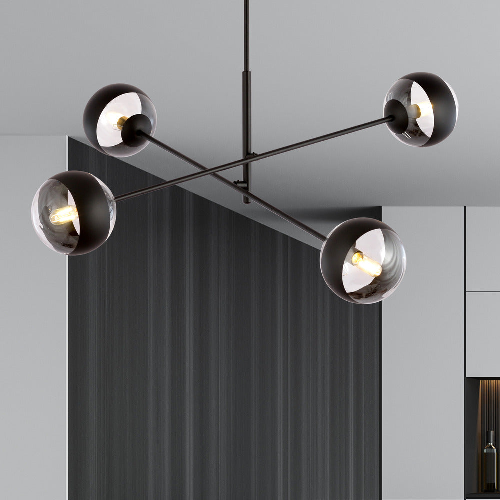 Emibig Linear 4 Black/Transparent Pendant
