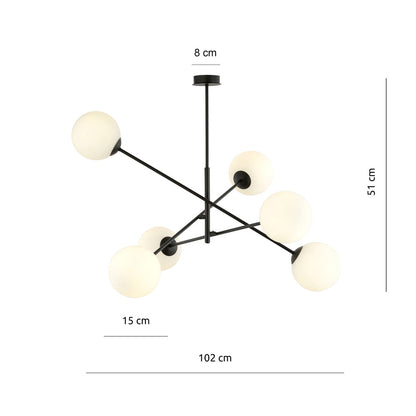 Emibig Linear 6 Black/White Pendant