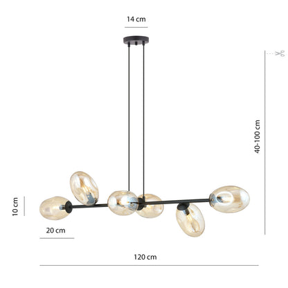 Emibig Pandora 6 Black/Gold Pendant