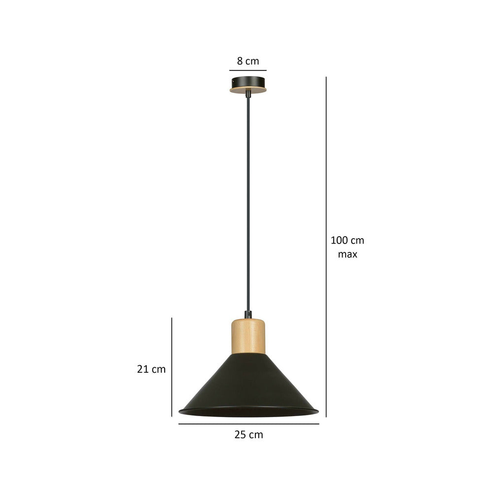 Emibig Rowen 1 Black Pendant